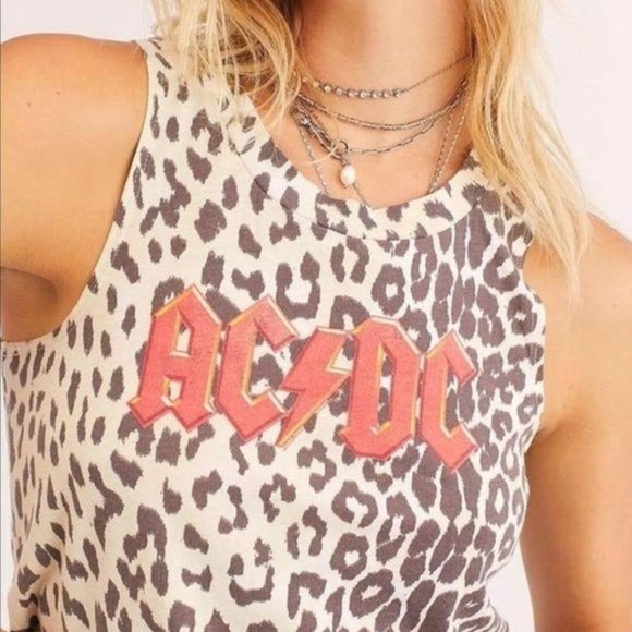 Free People ACDC leopard sleeveless tank Size Small - Picture 4 of 8